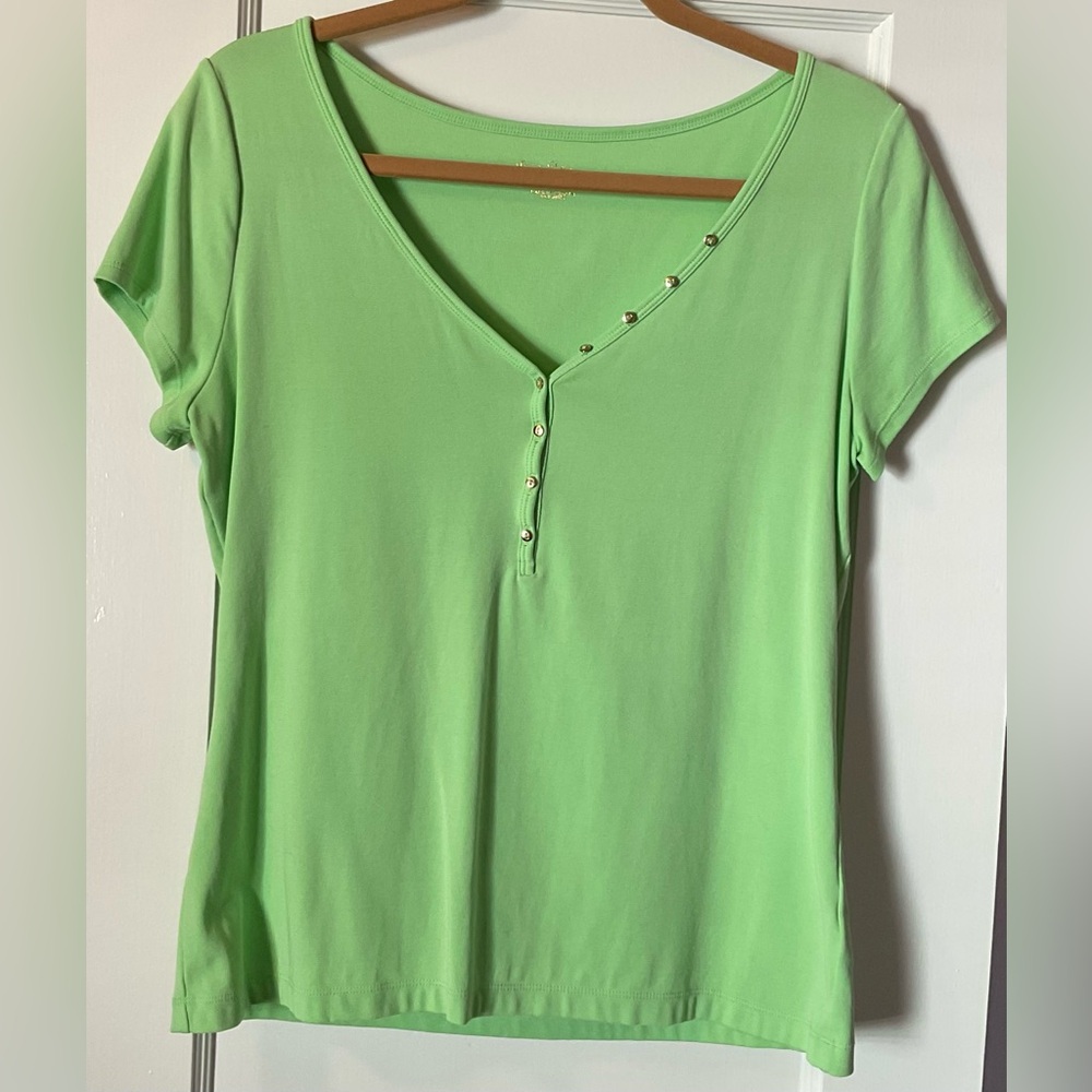 Lilly Pulitzer Light Green Short Sleeve Top